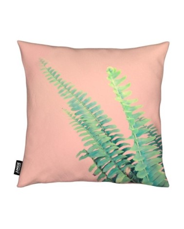 Coussin en microfibre en rose & vert 30x30