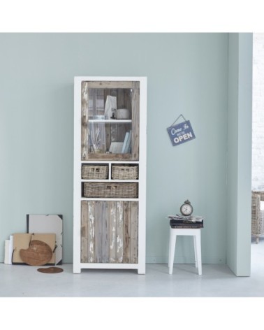 Vaisselier en pin recyclé massif