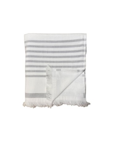 Fouta doublée éponge Grise asaga 90x160
