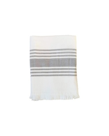 Fouta doublée éponge Grise karabuk 90x160
