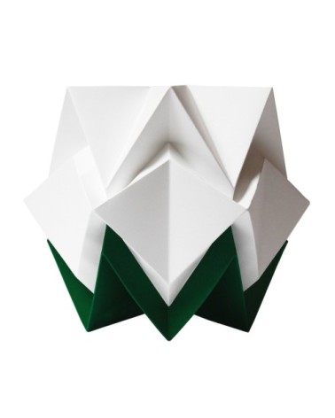 Lampe de table origami bicolore en papier taille M