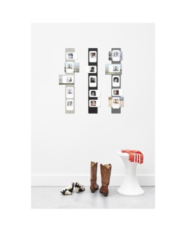 Cadre photos en métal noir 68x9,6cm