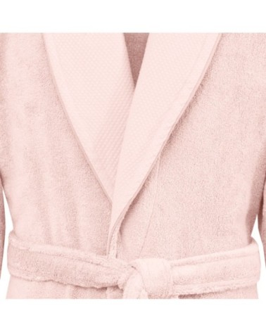 Peignoir de bain mixte col châle Poudre L