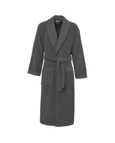 Peignoir de bain mixte col châle Anthracite S