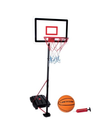 Support de basket-ball noir métal h205xl42xl89.6cm