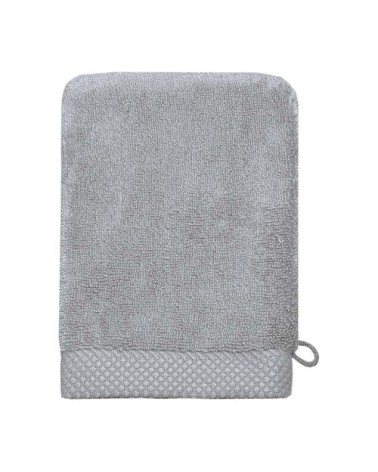 3 gants de toilette zéro twist 560gr/m²  gris perle 16x22 cm