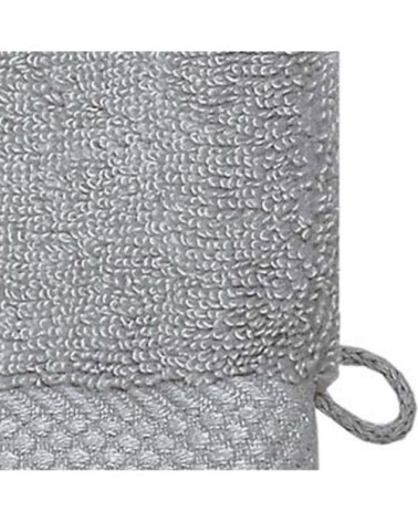 3 gants de toilette zéro twist 560gr/m²  gris perle 16x22 cm