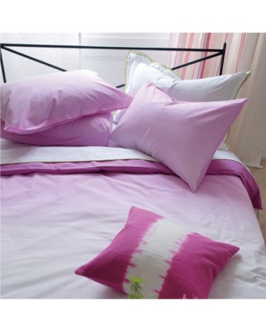 Taie d'oreiller en satin de coton rose Magenta 50x75