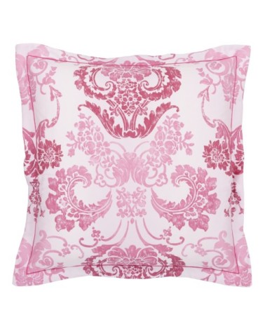 Taie d'oreiller imprimée en satin de coton rose 64x64