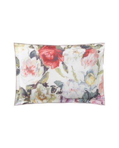 Taie d'oreiller imprimée en satin de coton multicolore 50x75