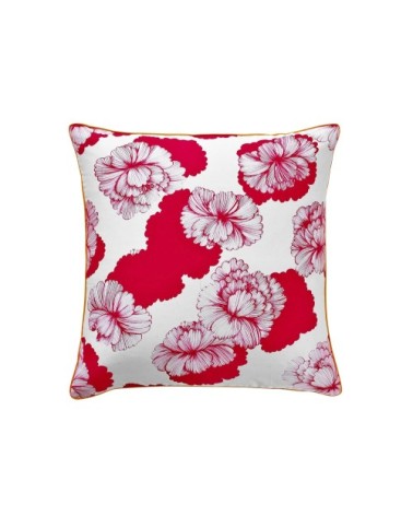 Taie d'oreiller imprimée en satin de coton rouge 64x64