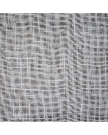 Brise bise en lin blanc et broderies 45X120 CM