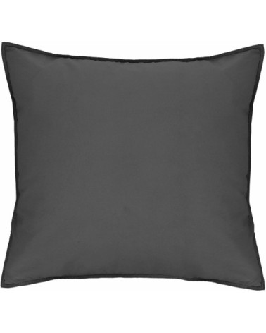 Taie d'oreiller coton gris 50x70 cm
