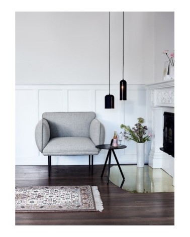 Suspension courte noire H20cm