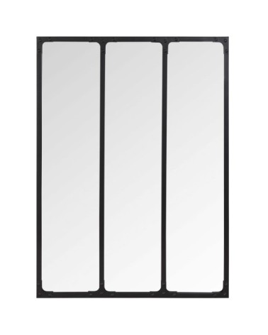 Miroir verrière rectangulaire en acier noir 60x80