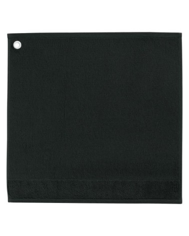 Essuie mains illet  en coton noir 50 x 50