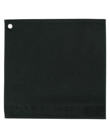 Essuie mains illet  en coton noir 50 x 50
