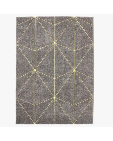 Tapis à motifs géométriques gris 133x190