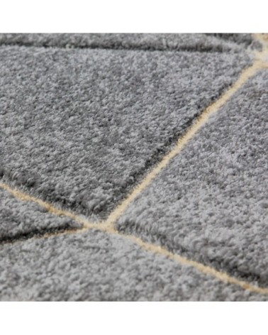 Tapis à motifs géométriques gris 133x190