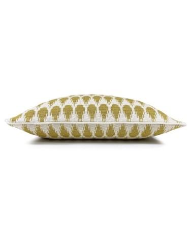 Coussin botanique tricoté d'or 35x60