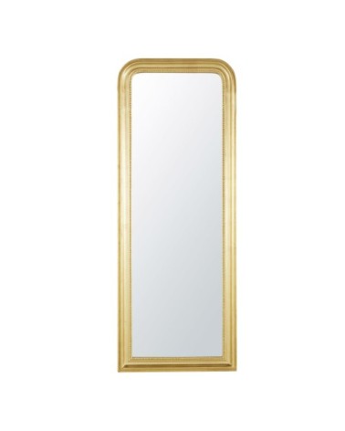 Grand miroir rectangulaire à moulures dorées, 60x160 cm