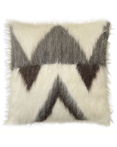 Coussin de sol 100% laine zigzag 90x90