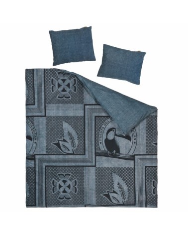 Housse de couette tucan indigo