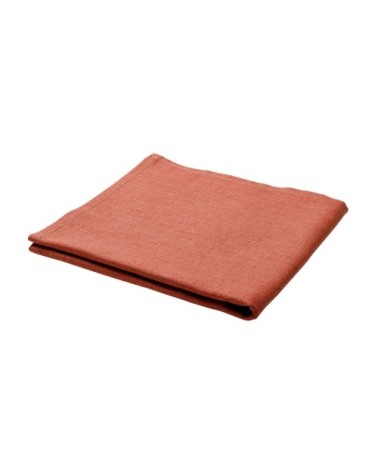 Serviette de table unie en polylin, Tangerine 45 x 45 cm
