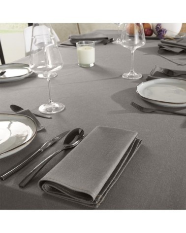 Serviette de table unie en polylin, Pavot 45 x 45 cm