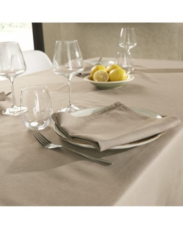 Serviette de table unie en polylin, Poivre 45 x 45 cm