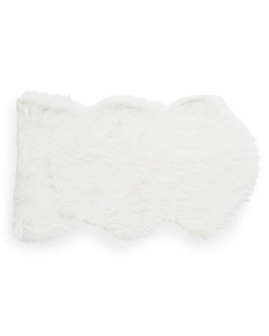 Tapis en fausse fourrure blanc 60 x 100 cm ESKIMO