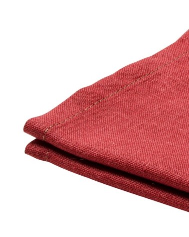 Serviette de table unie en polylin, Groseille 45 x 45 cm