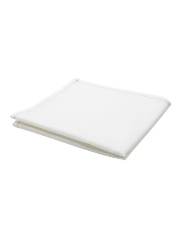 Serviette de table unie en polylin, Meringue 45 x 45 cm