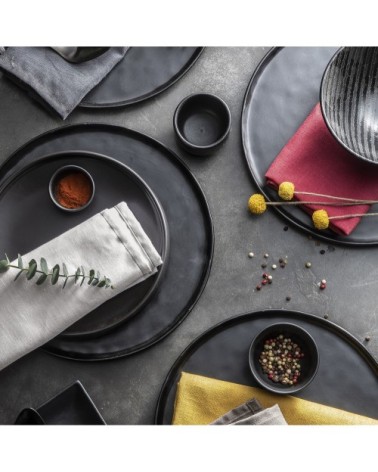 Serviette de table unie en polylin, Meringue 45 x 45 cm