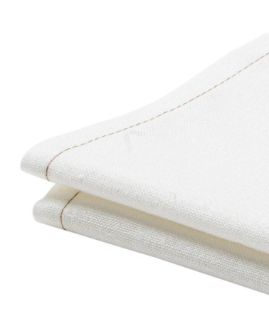 Serviette de table unie en polylin, Meringue 45 x 45 cm