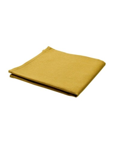 Serviette de table unie en polylin, Safran 45 x 45 cm