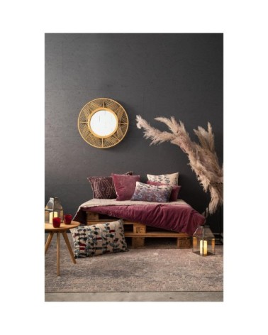 Edredon  en lin bordeaux 80 x 180