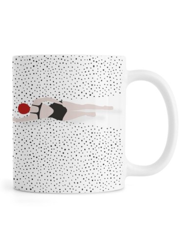 Mug en céramique en blanc & bleu