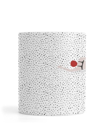 Mug en céramique en blanc & bleu