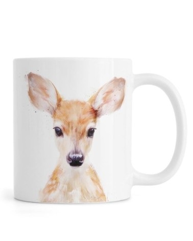 Mug en céramique en blanc & marron