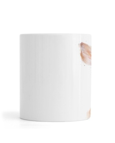Mug en céramique en blanc & marron