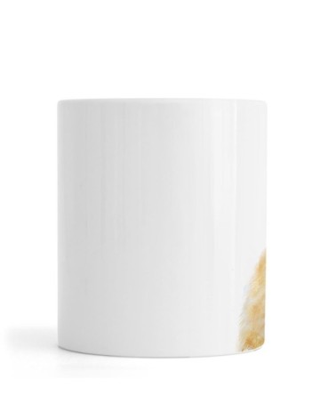 Mug en céramique en blanc & jaune