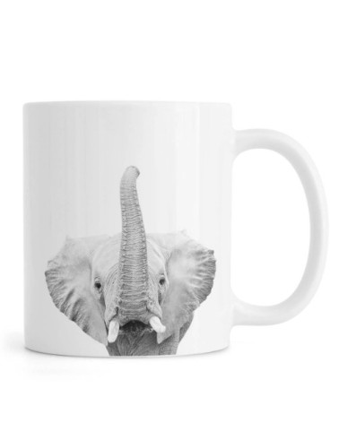 Mug en céramique en blanc & noir