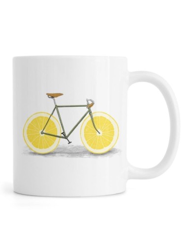 Mug en céramique en blanc ivoire & jaune