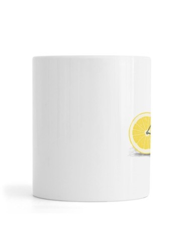 Mug en céramique en blanc ivoire & jaune