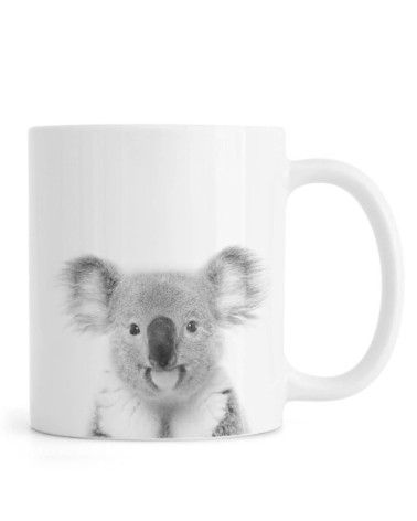 Mug en céramique en blanc & gris