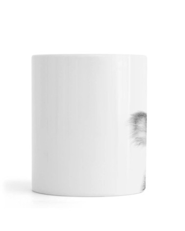 Mug en céramique en blanc & gris