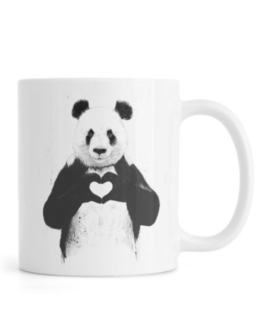 Mug en céramique en blanc & noir