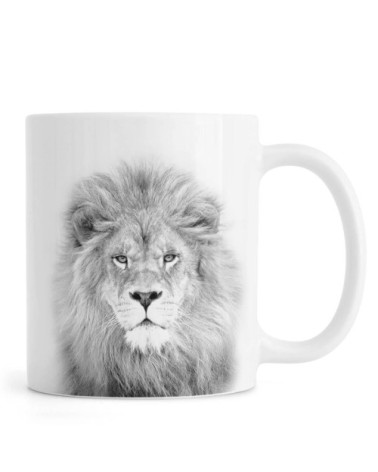 Mug en céramique en blanc & gris