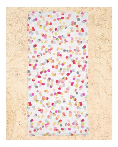 Serviette de plage en éponge-velours en multicolore 90x180